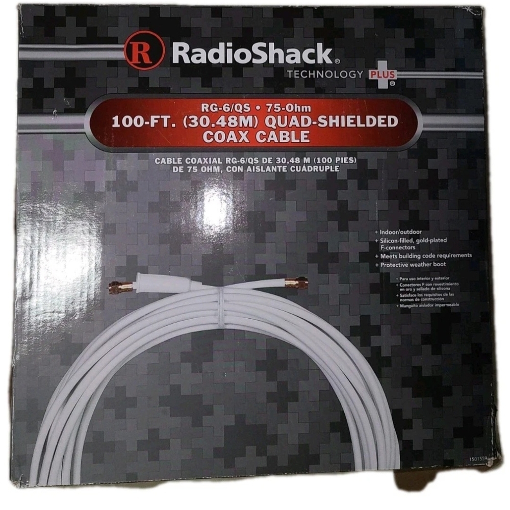 RadioShack 100-ft Quad-Shielded Coax Cable